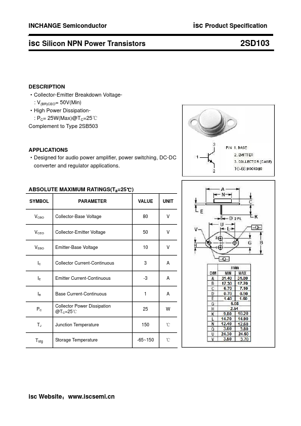 D103 Inchange Semiconductor