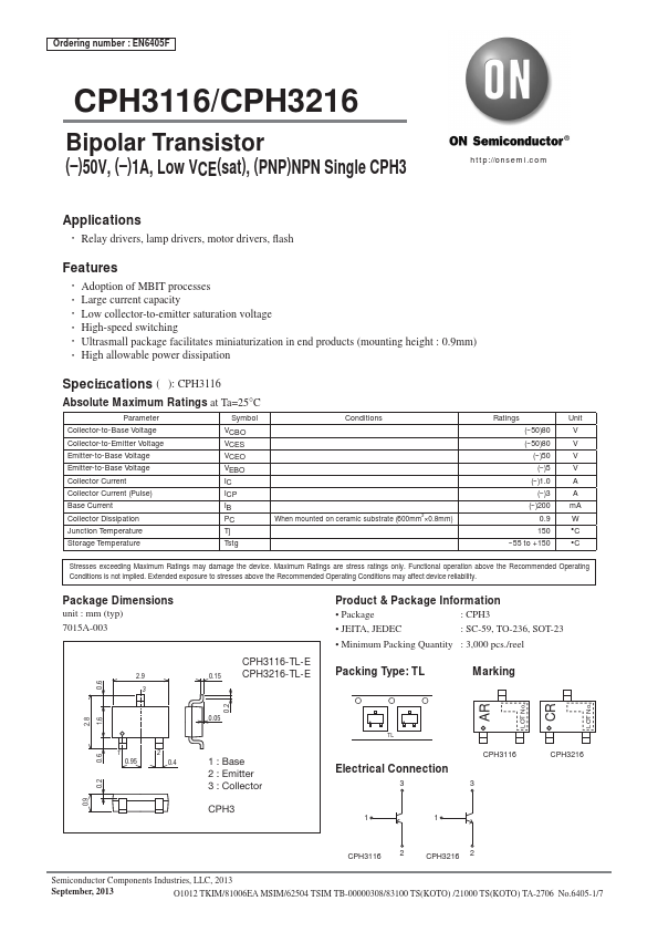 CPH3216 ON Semiconductor