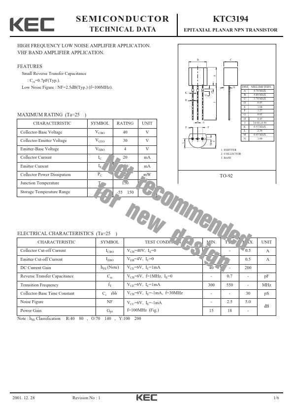 KTC3194 KEC