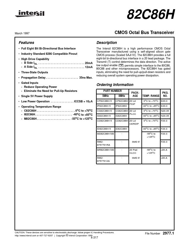 IS82C86H Intersil Corporation