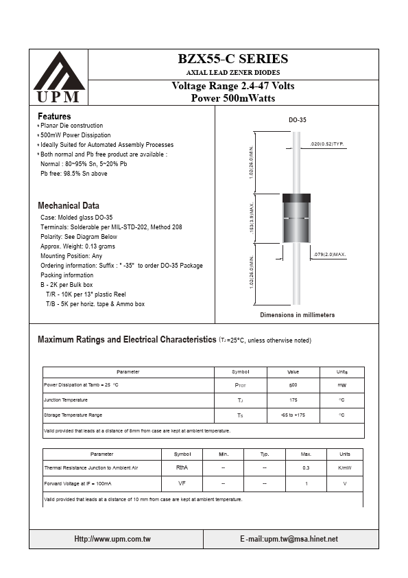 BZX55-C39 UPM