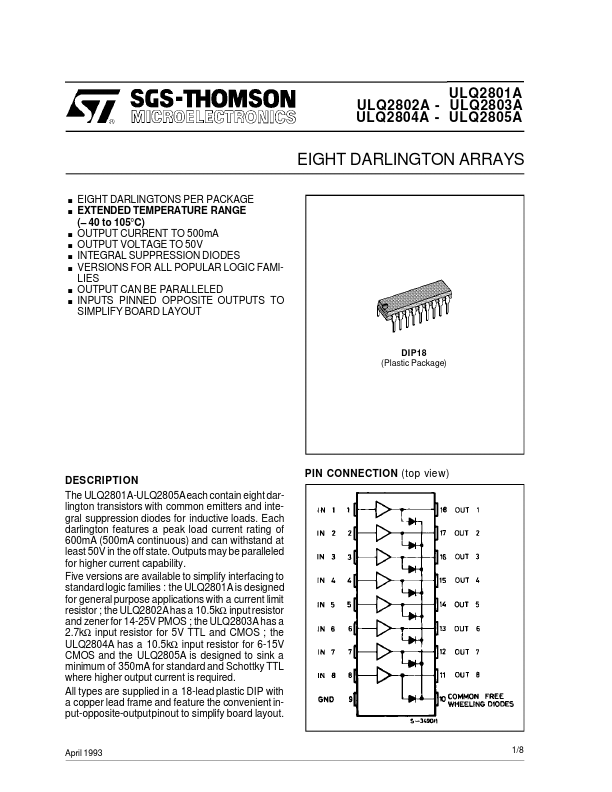 ULQ2805A STMicroelectronics