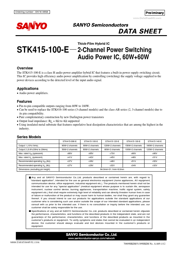 <?=STK415-100-E?> डेटा पत्रक पीडीएफ