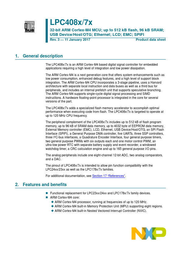 LPC4076 NXP Semiconductors