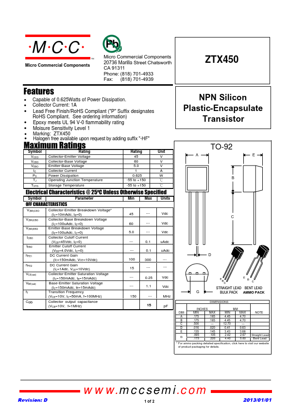 ZTX450 MCC