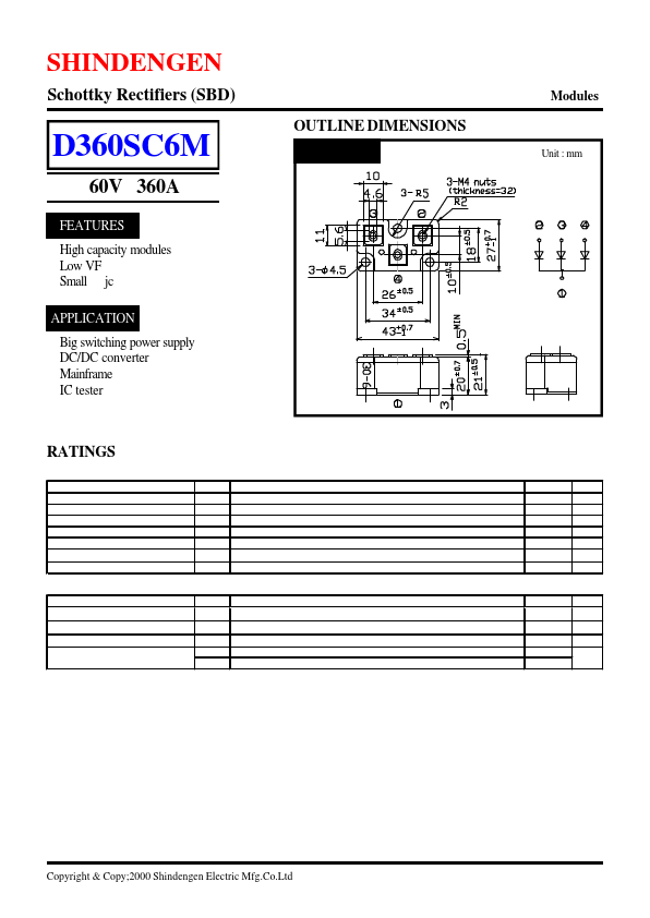 D360SC6M Shindengen Electric Mfg.Co.Ltd