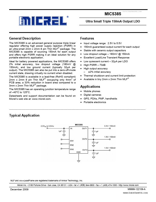 MIC5385 Micrel Semiconductor