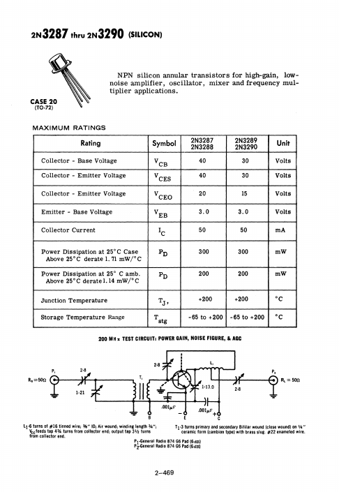 2N3288 Motorola