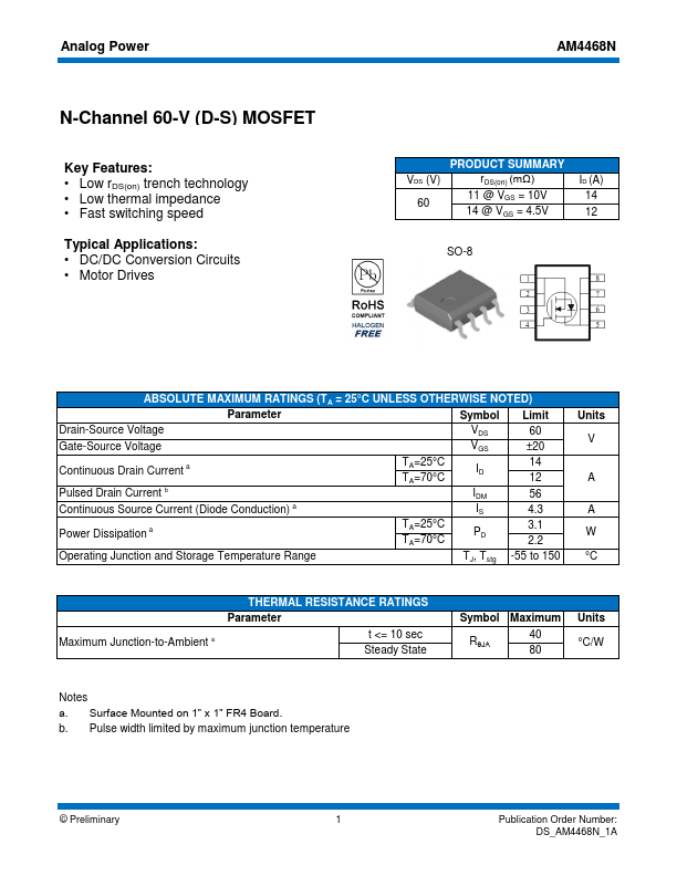 <?=AM4468N?> डेटा पत्रक पीडीएफ