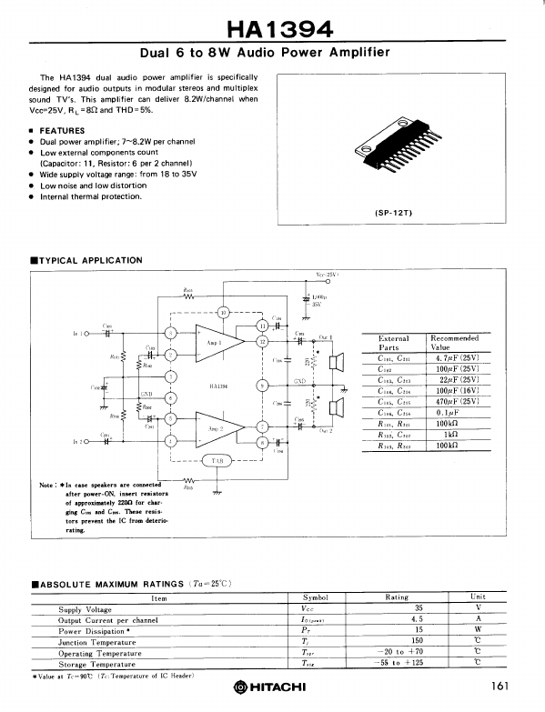 HA1394 Hitachi Semiconductor