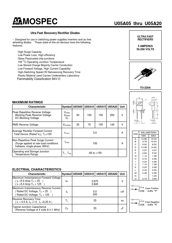 u05A10 Mospec Semiconductor