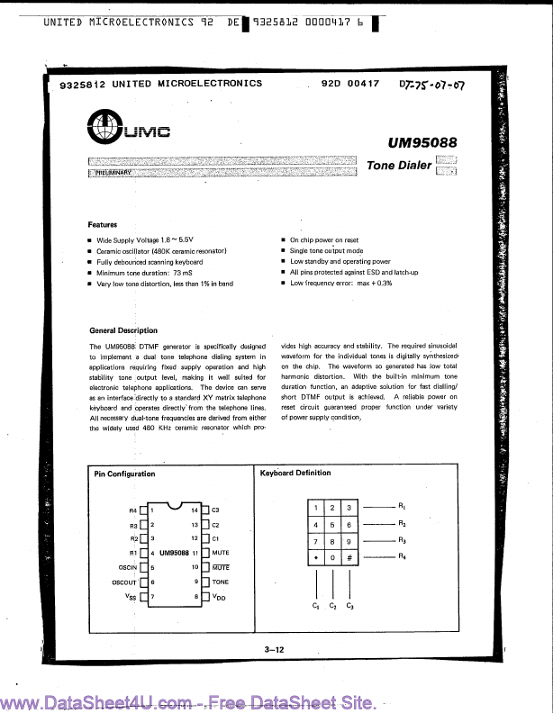 UM95088 United Microelectronics