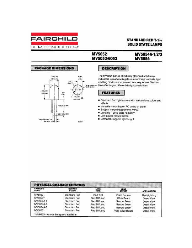 MV5054A-2 Fairchild Semiconductor