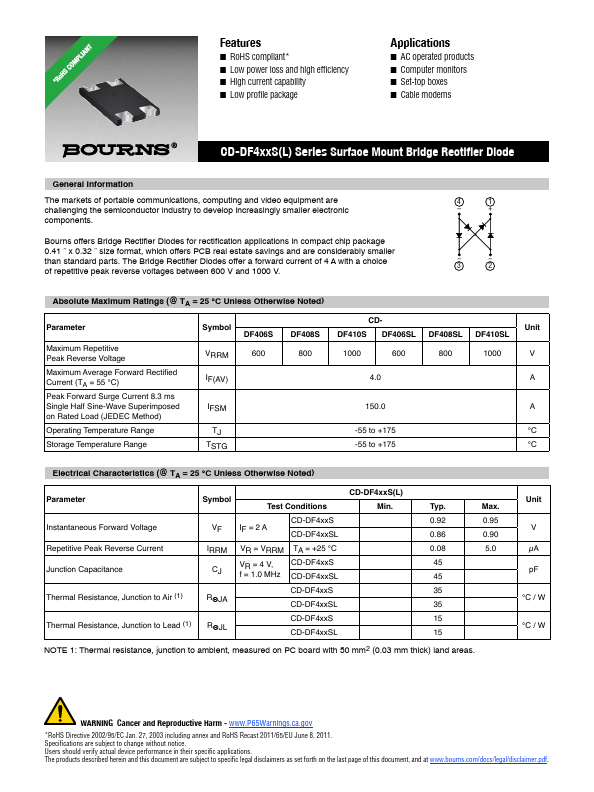 CD-DF406SL BOURNS