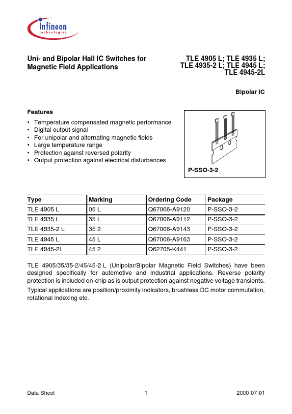 TLE4905 Infineon Technologies AG