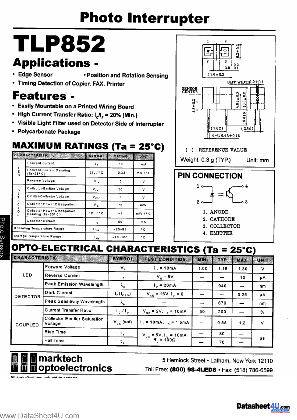 TLP852 Marktech Optoelectronics