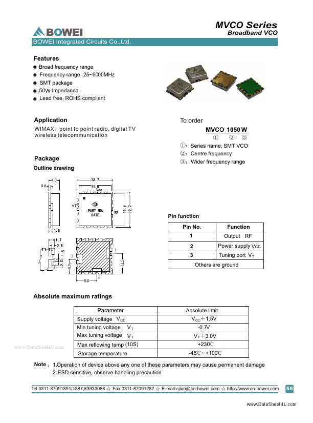 <?=MVCO150W?> डेटा पत्रक पीडीएफ