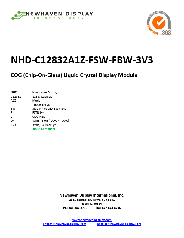 <?=NHD-C12832A1Z-FSW-FBW-3V3?> डेटा पत्रक पीडीएफ