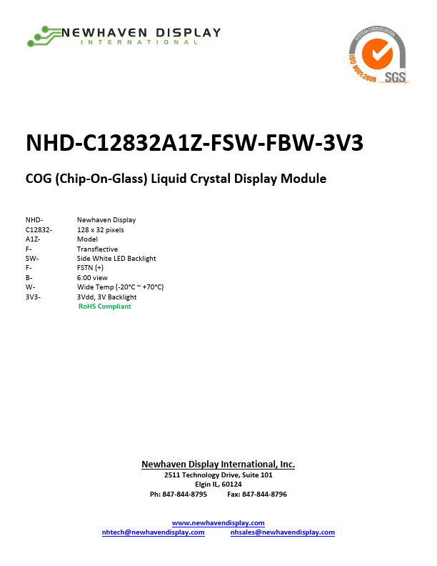 NHD-C12832A1Z-FSW-FBW-3V3