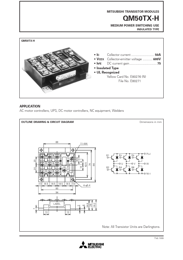 QM50TX-H Mitsubishi Electric Semiconductor