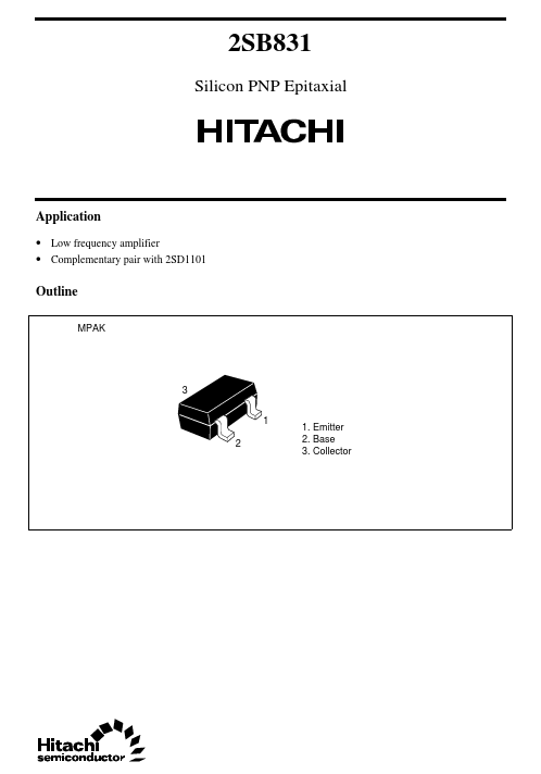 2SB831 Hitachi Semiconductor