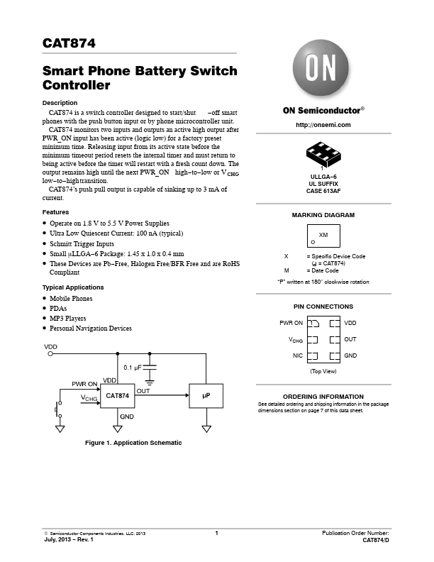 CAT874 ON Semiconductor