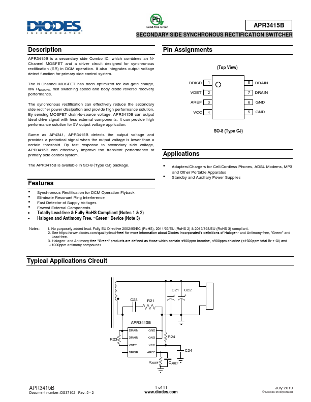 APR3415B Diodes