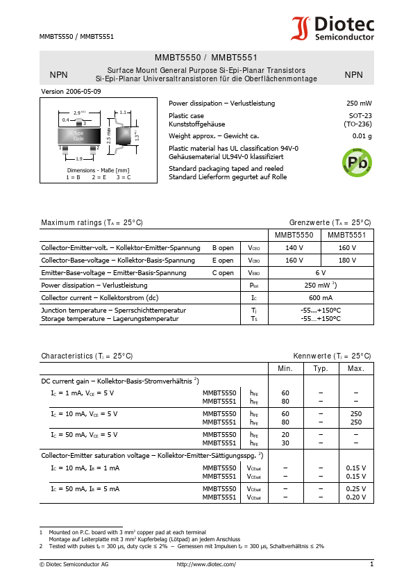 MMBT5550