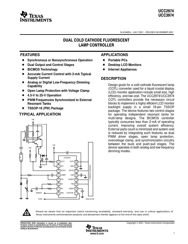 UCC3974 Texas Instruments