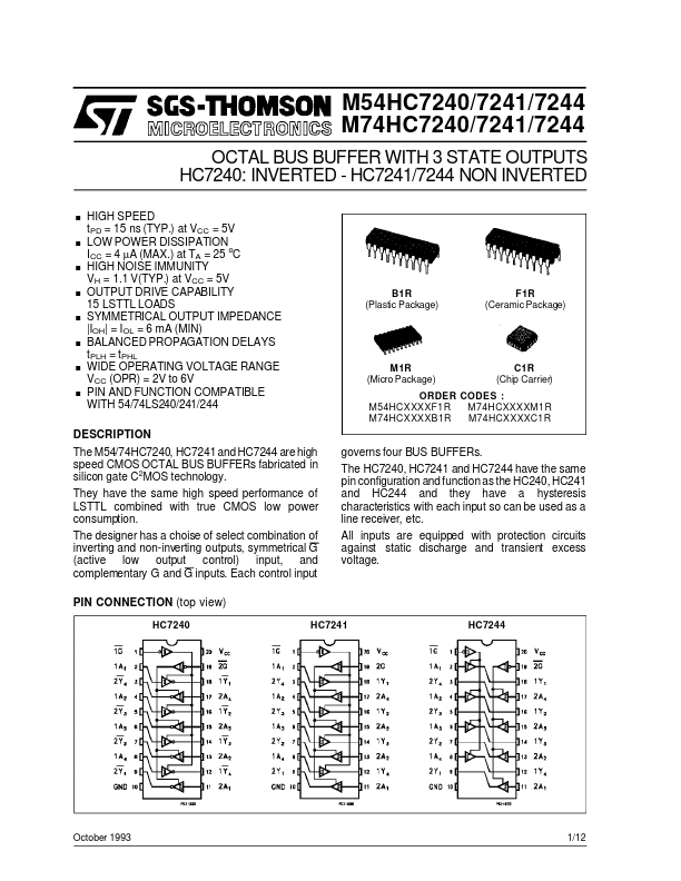 M54HC7241 ST Microelectronics