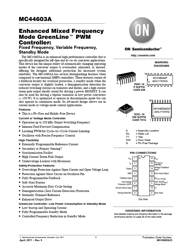 MC44603A ON Semiconductor