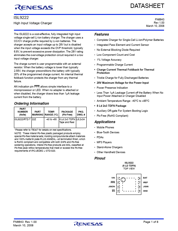 ISL9222 Renesas