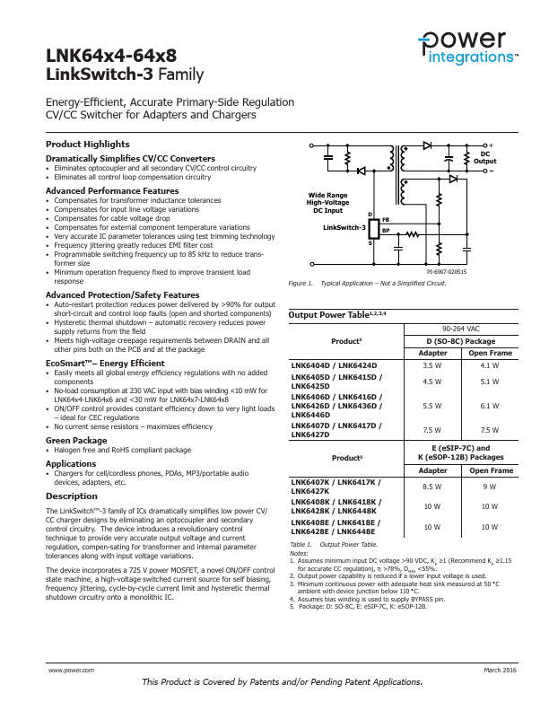 LNK6427D Power Integrations
