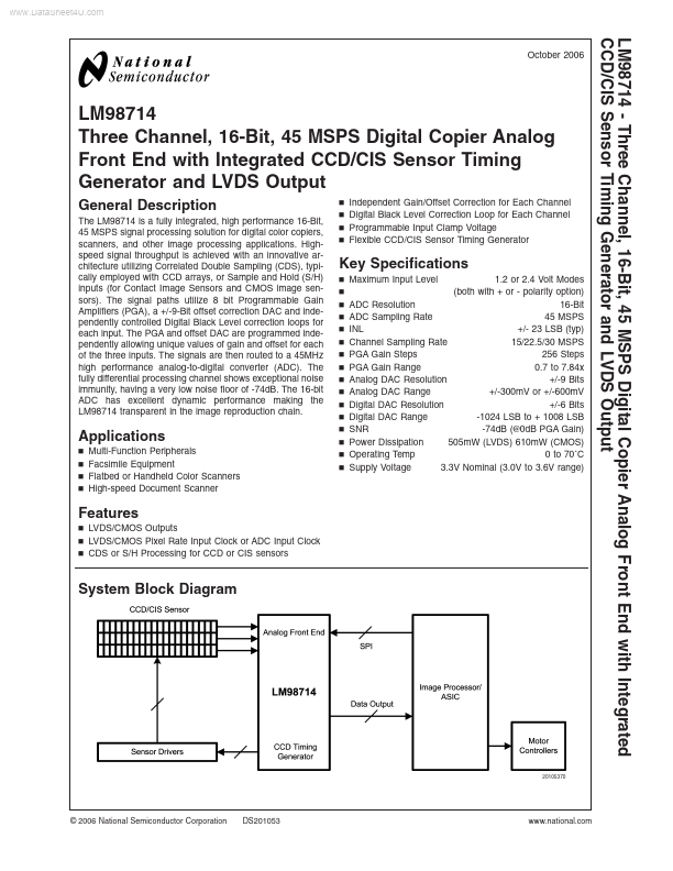 <?=LM98714?> डेटा पत्रक पीडीएफ