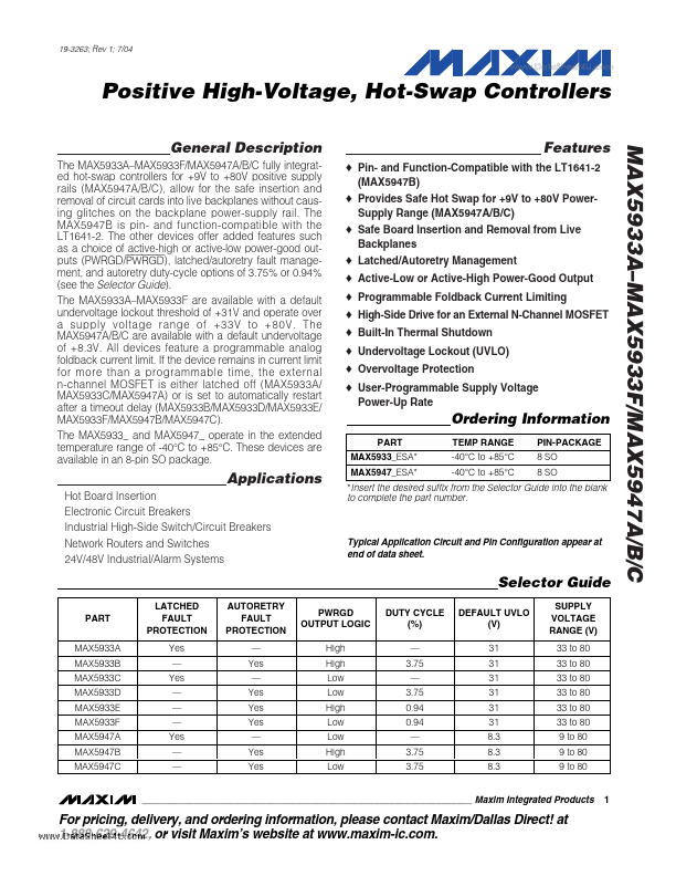 MAX5947A Maxim Integrated Products