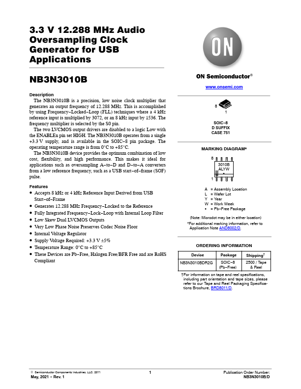 NB3N3010B ON Semiconductor