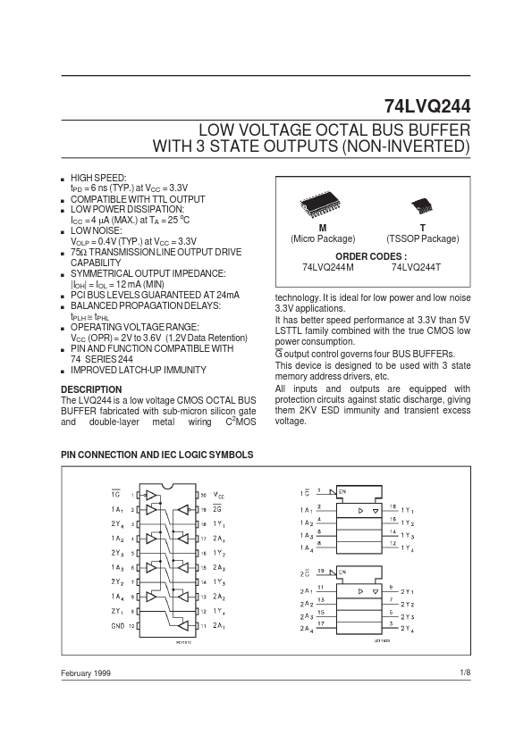 74LVQ244 STMicroelectronics