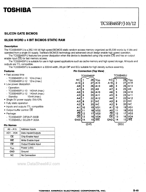 <?=TC55B465P?> डेटा पत्रक पीडीएफ