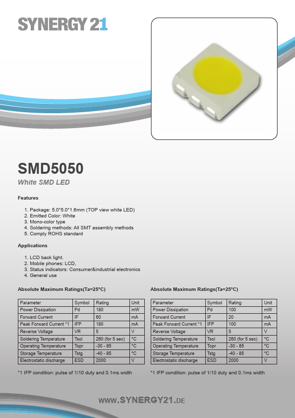 despair See you Manufacturer SMD5050 Datasheet | Synergy21 - Datasheetspdf.com