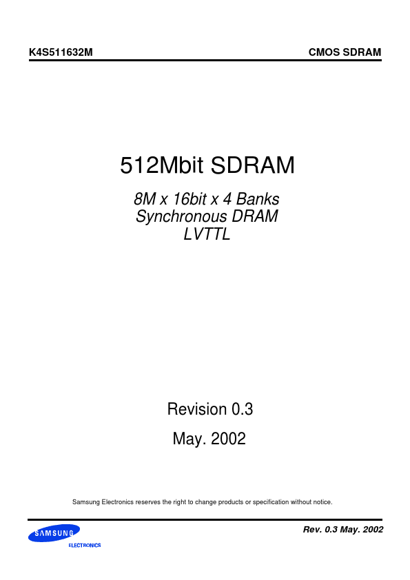 <?=K4S511632M-TL75?> डेटा पत्रक पीडीएफ