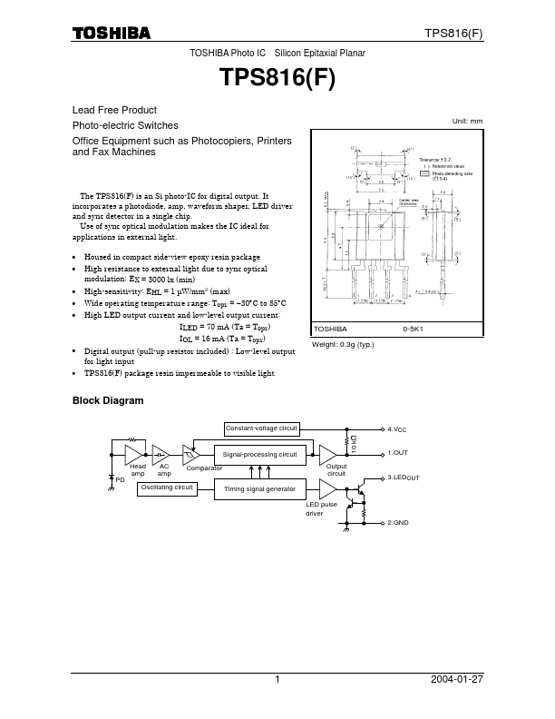 TPS816 Toshiba Semiconductor