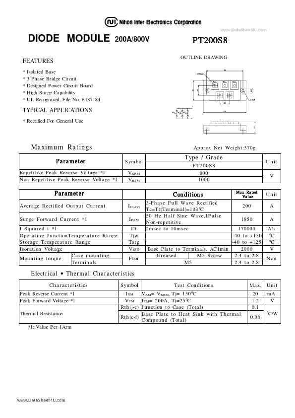 PT200S8 Nihon Inter Electronics