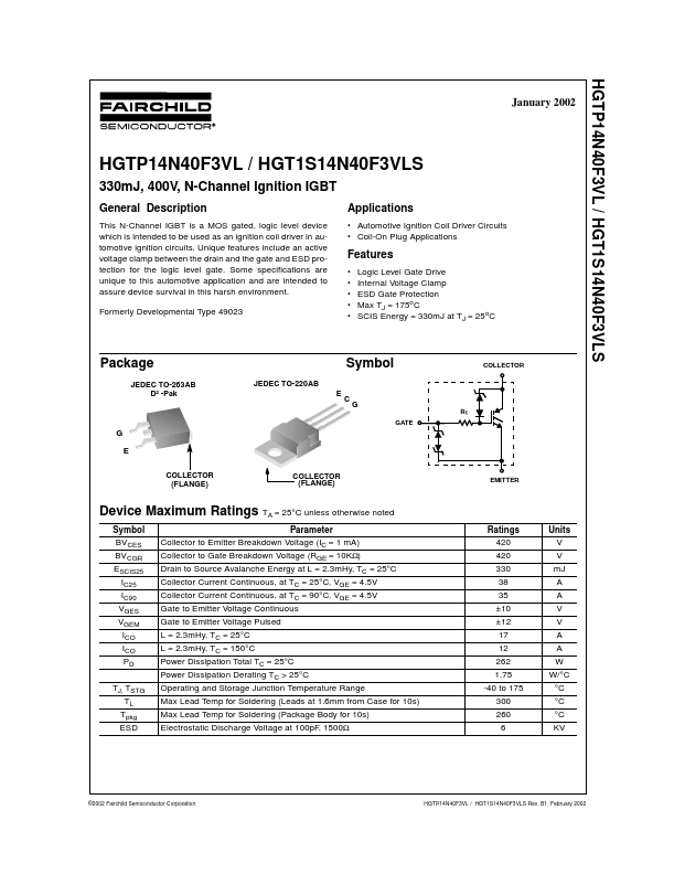 <?=HGT1S14N40F3VLS?> डेटा पत्रक पीडीएफ