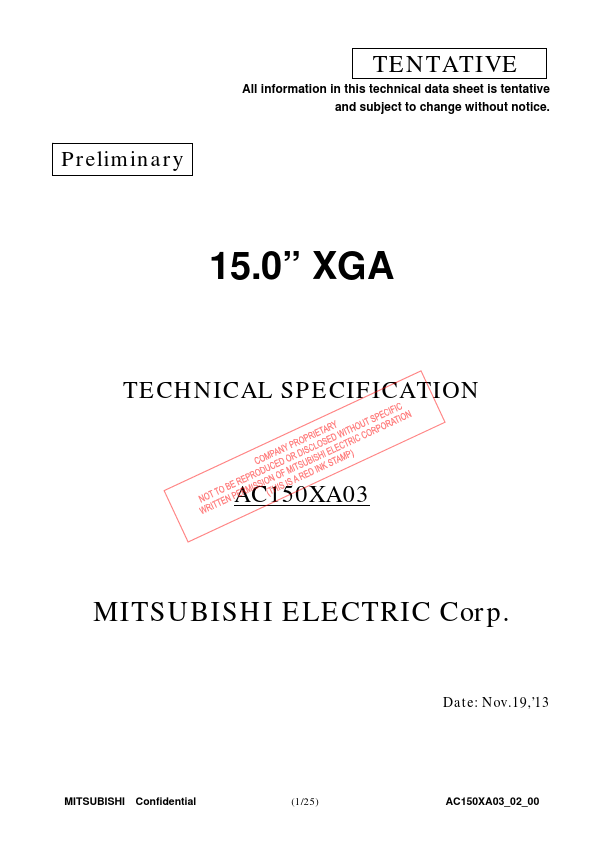 AC150XA03 Mitsubishi