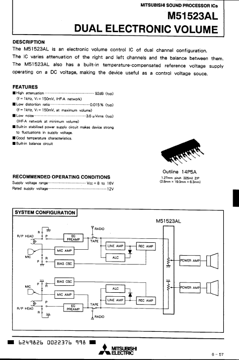 M51132L datasheet(9/9 Pages) MITSUBISHI