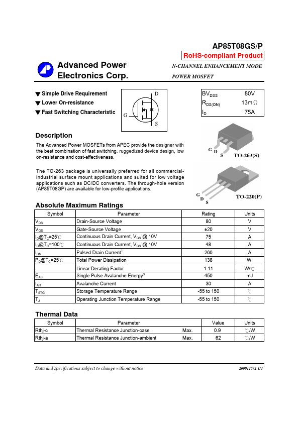 AP85T08GS