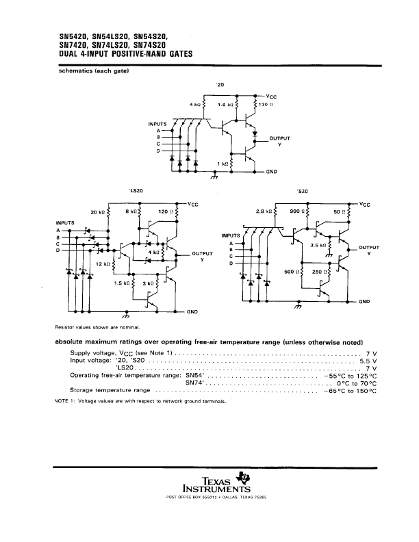 SN54LS20