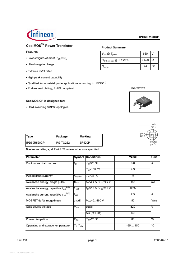 IPD60R520CP