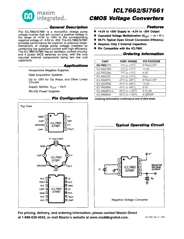 SI7661 Maxim Integrated Products