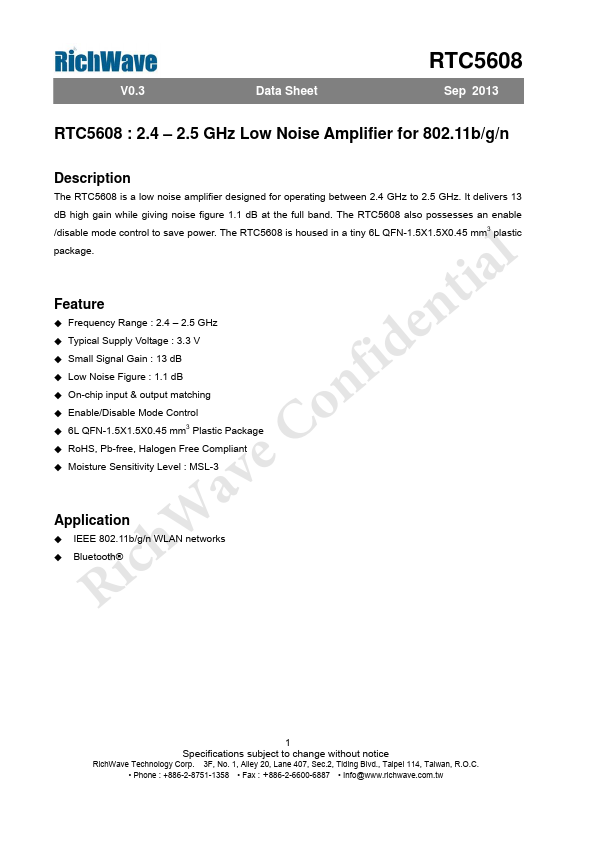 <?=RTC5608?> डेटा पत्रक पीडीएफ